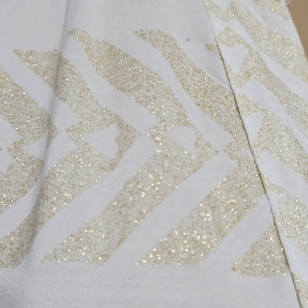 Made In Italy White Sleeveless Tiered Maxi Dress With Gold Embroidery Detail 12 - Picture 7 of 8